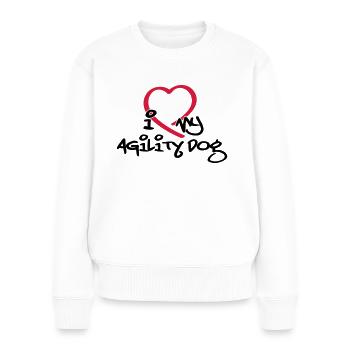 Agility dog - Women's Premium Organic Jumper - white - Front - Julia (174cm)