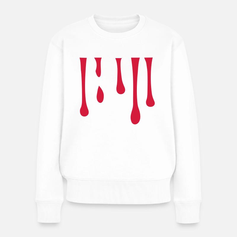 Blut - Frauen Premium Bio Pullover - Weiß