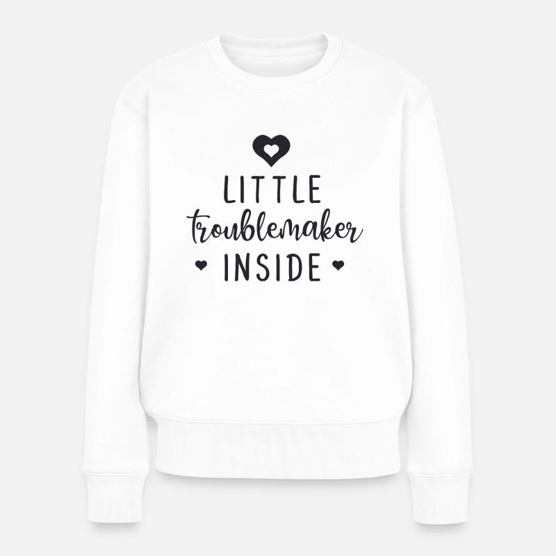 Little Troublemaker Inside - Frauen Premium Bio Pullover - Weiß