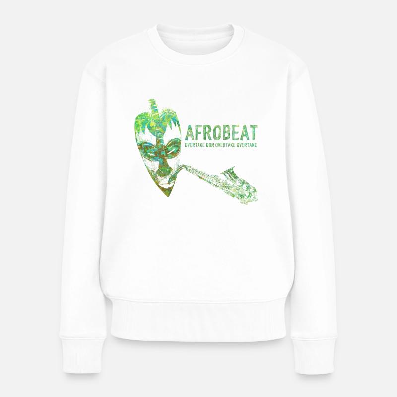 Afrobeat - Pull Premium bio Femme - blanc