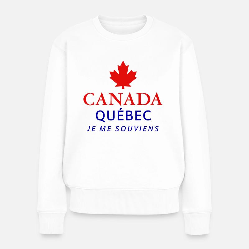 Kanada Québec Maple Leaf Ahornblatt J’aime le Canada - Pull Premium bio Femme - blanc