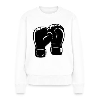 Gants de boxe Symbole Sports de boxe - Pull Premium bio Femme - blanc - Devant - Julia (174cm)