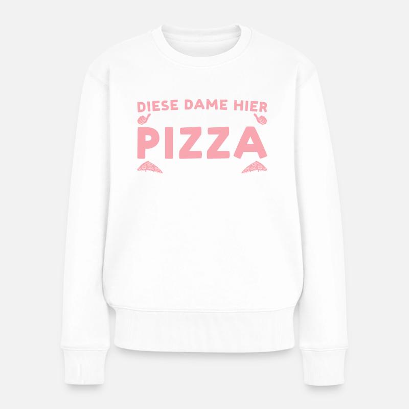 Pizza backen Beste Pizzabäckerin - Frauen Premium Bio Pullover - Weiß