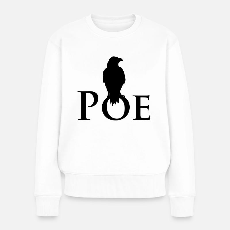 Poe Rabe - Frauen Premium Bio Pullover - Weiß