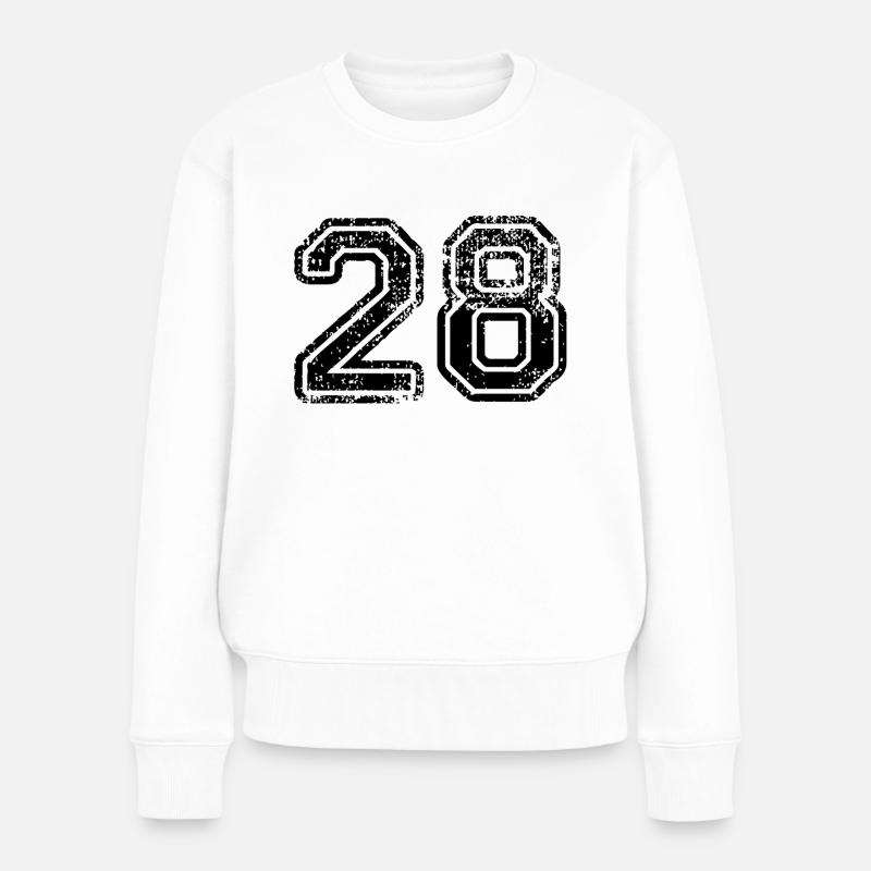 28 - Frauen Premium Bio Pullover - Weiß