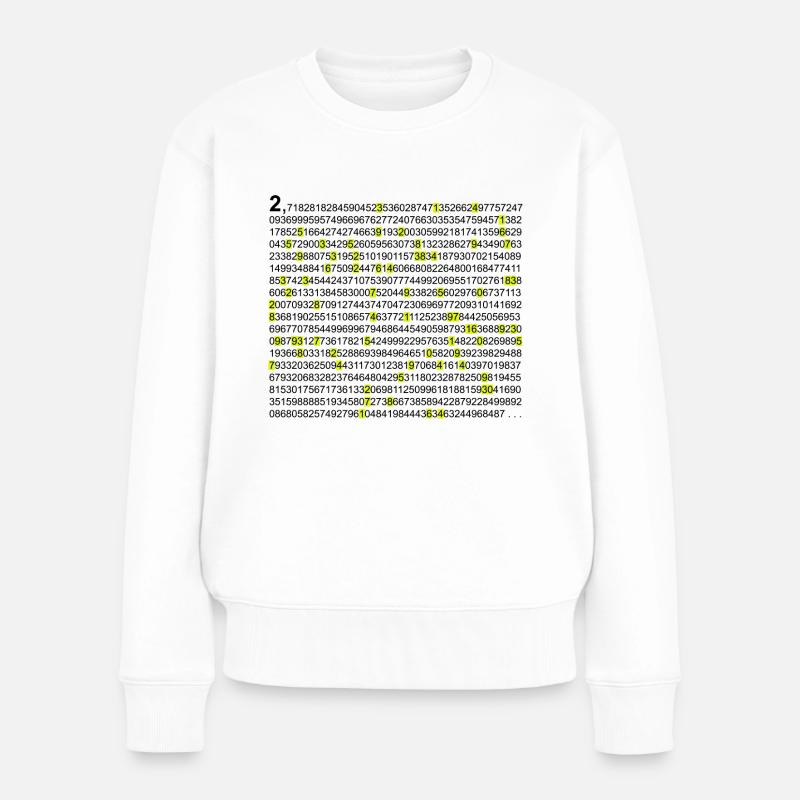 e & pi Eulersche Zahl PI - Frauen Premium Bio Pullover - Weiß