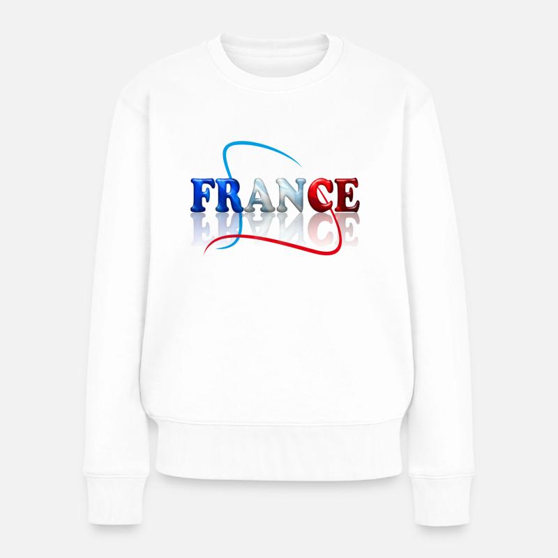 Arabesken Frankreich - Frauen Premium Bio Pullover - Weiß