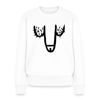 Penis - Frauen Premium Bio Pullover - Weiß - Vorne - Julia (174cm)
