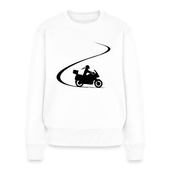 Tourer Motocycliste Biker Biker - Pull Premium bio Femme - blanc - Devant - Julia (174cm)