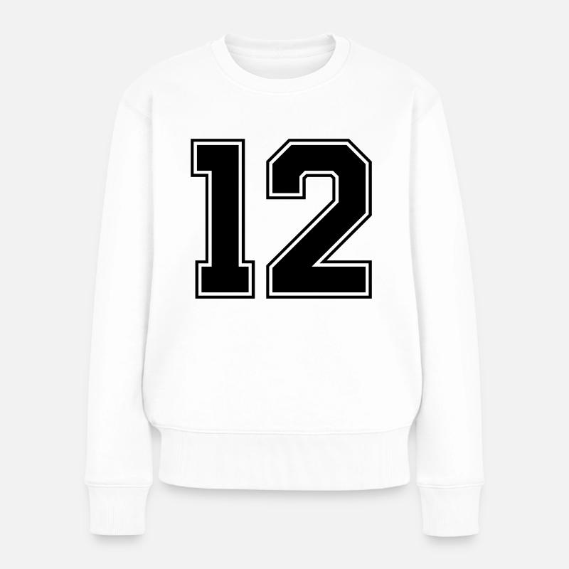 12 - Frauen Premium Bio Pullover - Weiß