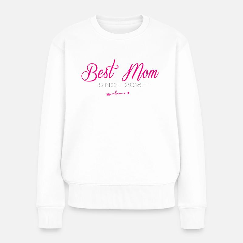 Best Mom since 2018 - Frauen Premium Bio Pullover - Weiß
