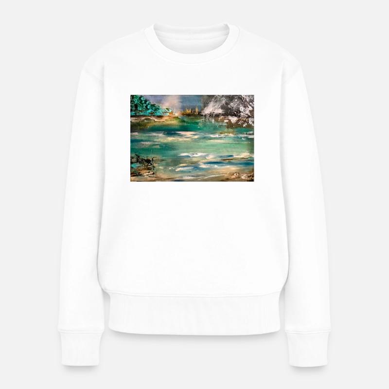 La Cascade - Pull Premium bio Femme - blanc