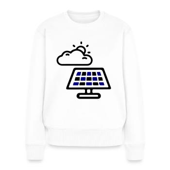 Panneaux d’énergie solaire - Pull Premium bio Femme - blanc - Devant - Julia (174cm)