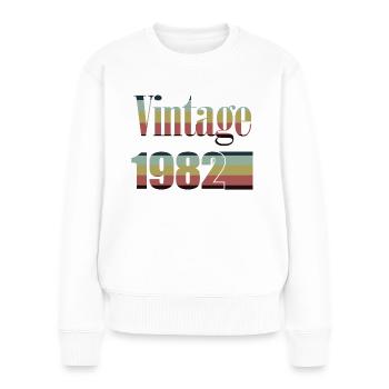 1982 Birthday 1982 Born 1982 Birthday - Women's Premium Organic Jumper - white - Front - Julia (174cm)