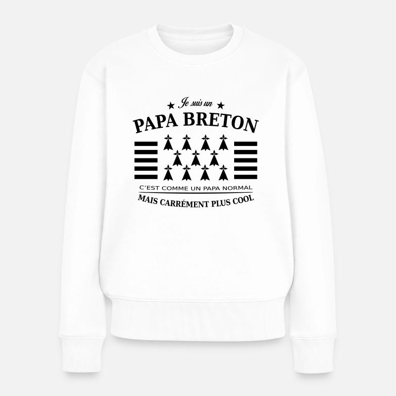papa breton - Pull Premium bio Femme - blanc