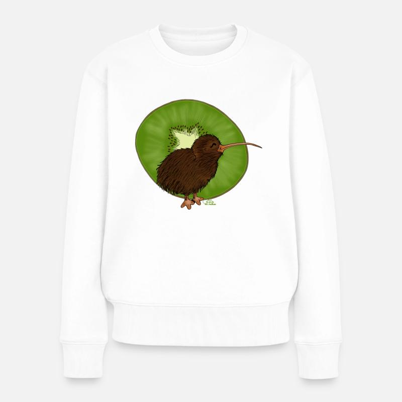 Kiwi² - Frauen Premium Bio Pullover - Weiß