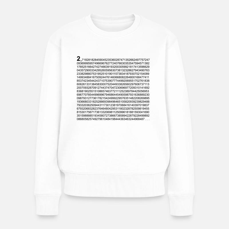 e Eulersche Zahl - Frauen Premium Bio Pullover - Weiß