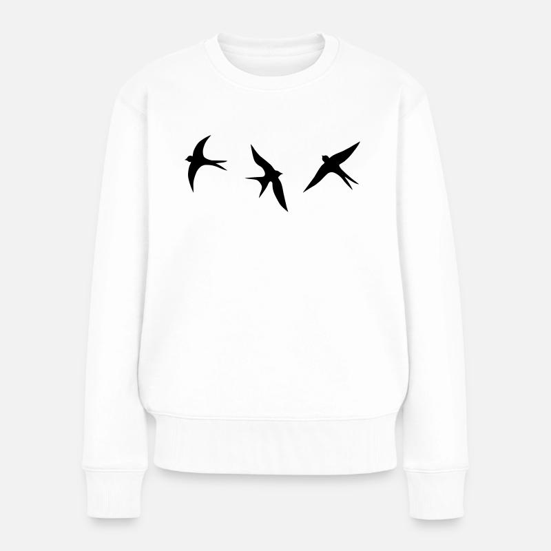 hirondelle - Pull Premium bio Femme - blanc