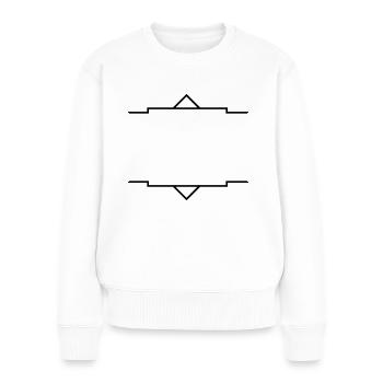 frame ornament (1c) - Frauen Premium Bio Pullover - Weiß - Vorne - Julia (174cm)