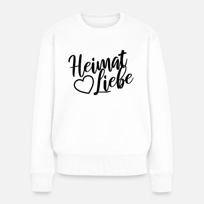 Heimatliebe - Frauen Premium Bio Pullover - Weiß