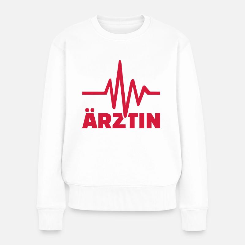 Ärztin - Frauen Premium Bio Pullover - Weiß