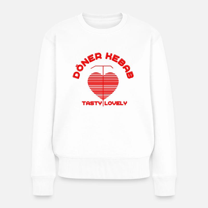 döner kebab - Frauen Premium Bio Pullover - Weiß