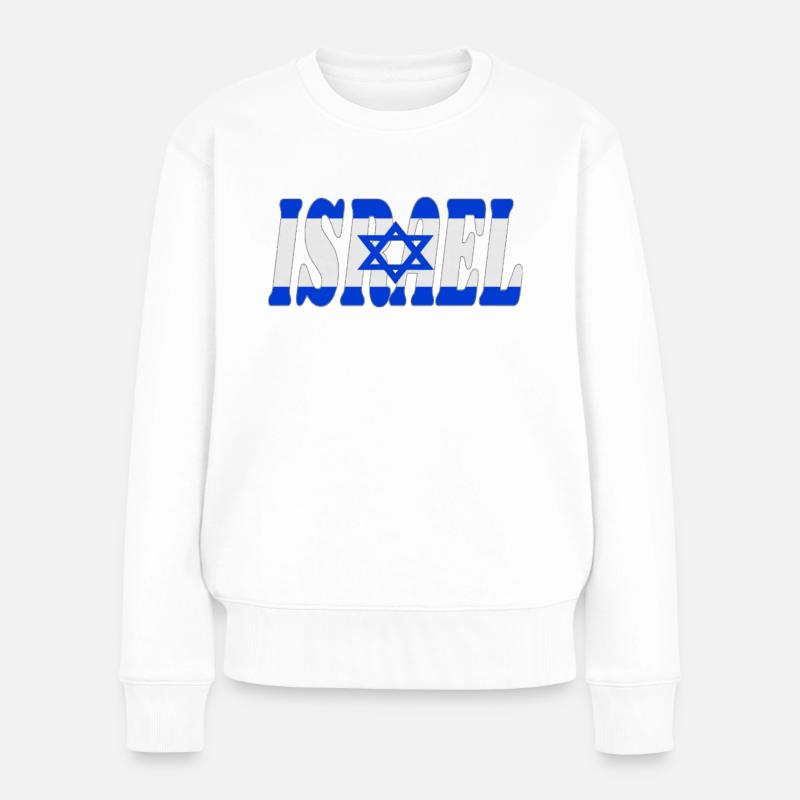 Israel - Frauen Premium Bio Pullover - Weiß