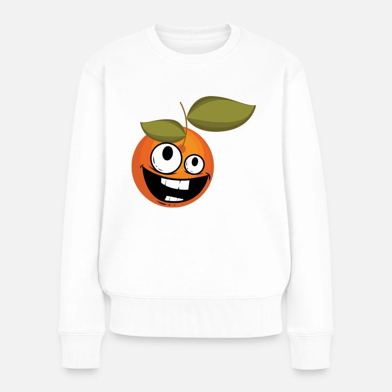 Joyeux Orange - Pull Premium bio Femme - blanc