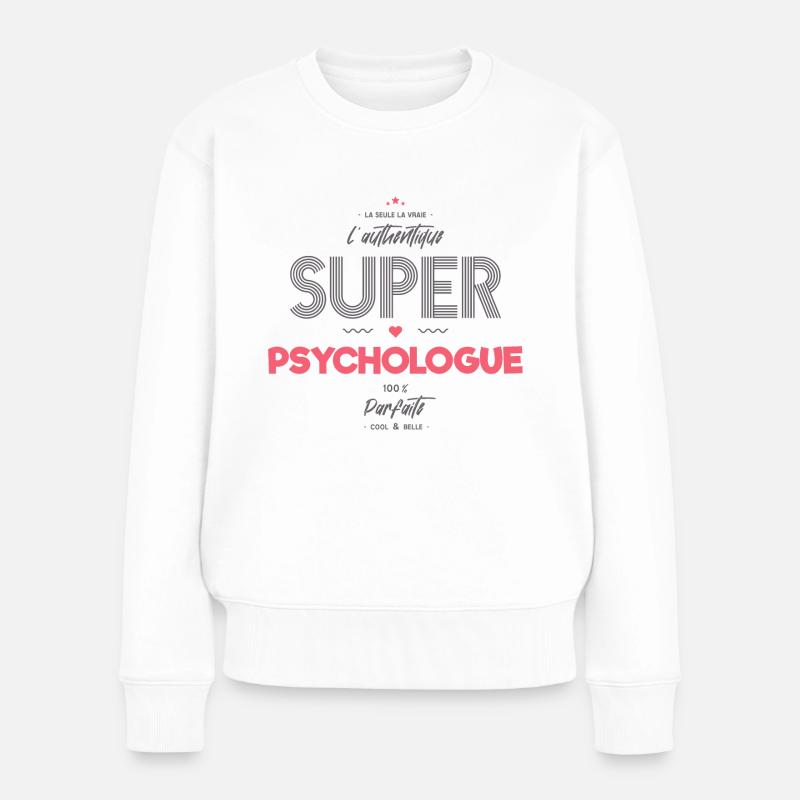 L authentique super psychologue - Pull Premium bio Femme - blanc
