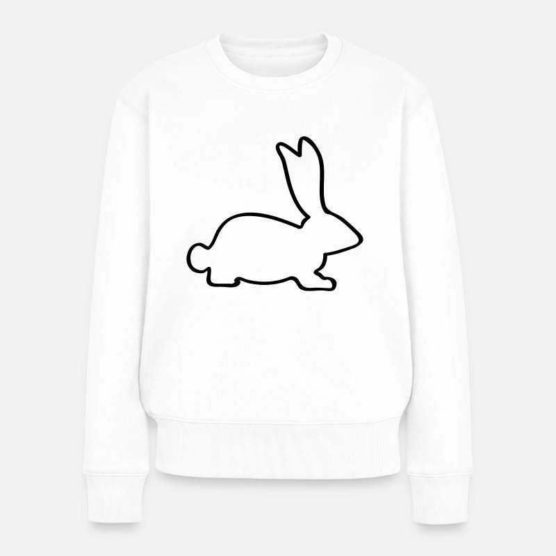 rabbit - Frauen Premium Bio Pullover - Weiß
