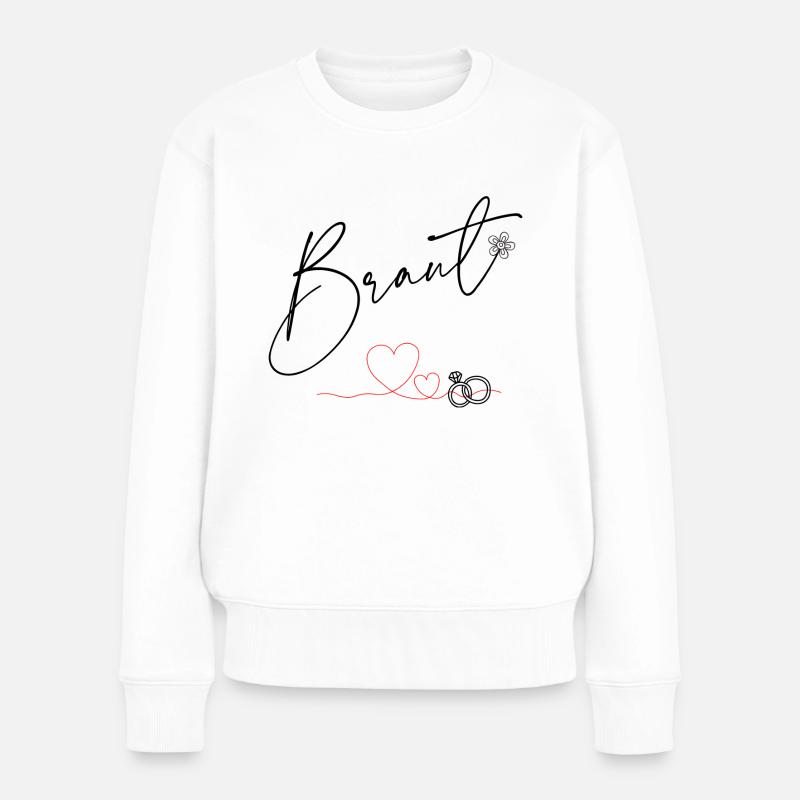 JGA BRAUT - Frauen Premium Bio Pullover - Weiß