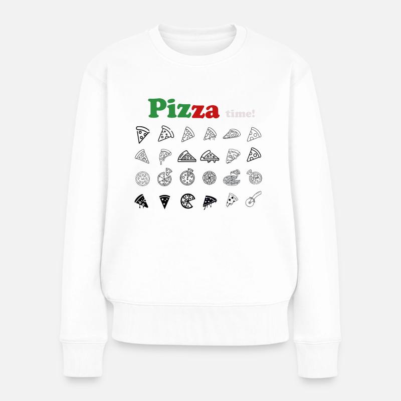 C’est l’heure de la pizza ! - Pull Premium bio Femme - blanc