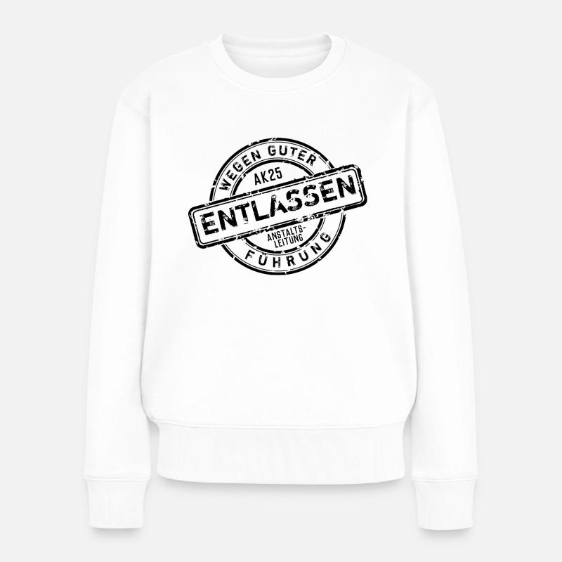 ABSCHLUSS 2025 - ABSCHLUSSKLASSE - ABSCHLUSSPRÜFUN - Frauen Premium Bio Pullover - Weiß