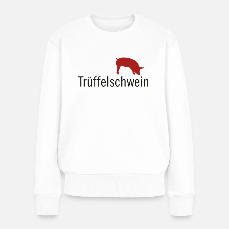 trüffelschwein - Frauen Premium Bio Pullover - Weiß