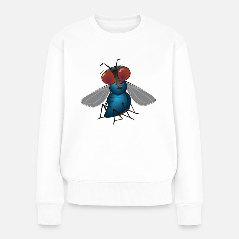 fliege - Frauen Premium Bio Pullover - Weiß