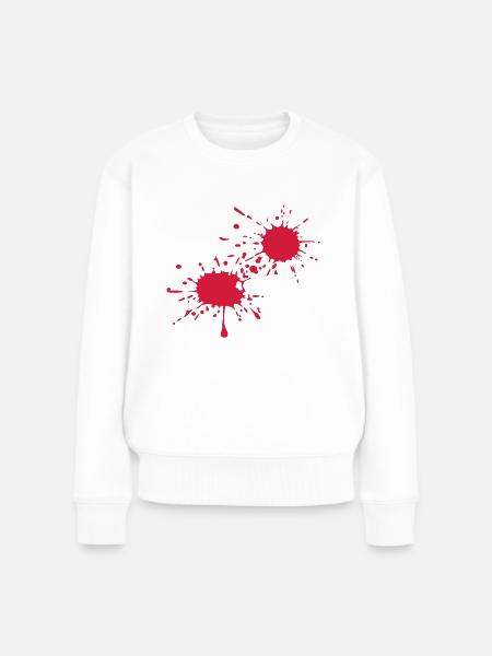 Blut - Frauen Premium Bio Pullover - Weiß