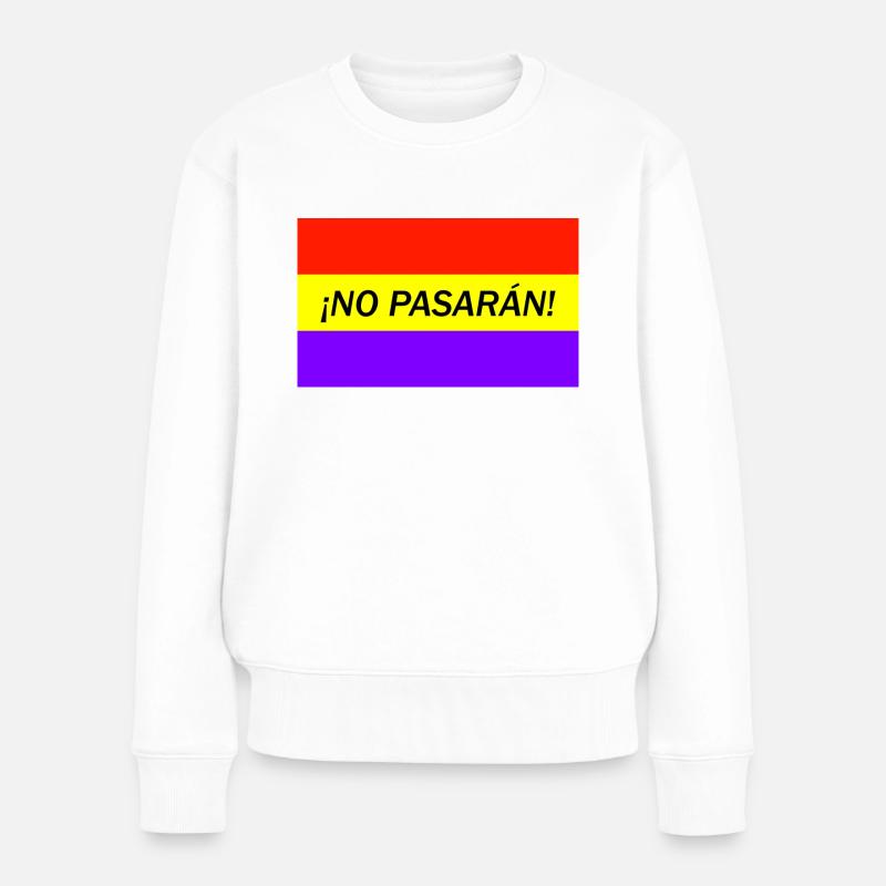 No pasarán - Pull Premium bio Femme - blanc