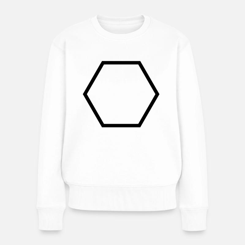 Polygone (à personnaliser) - Pull Premium bio Femme - blanc