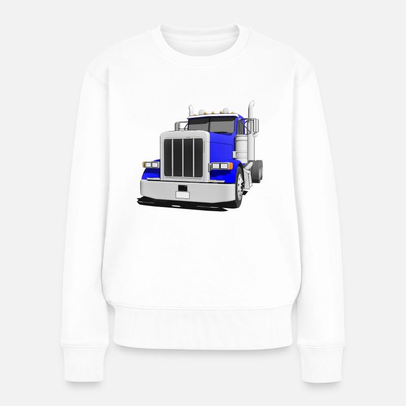 US-TRUCK - Frauen Premium Bio Pullover - Weiß