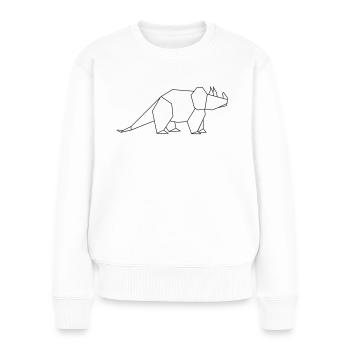 tricertops outline - Frauen Premium Bio Pullover - Weiß - Vorne - Julia (174cm)