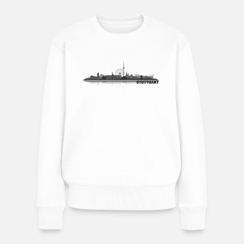 stuttgart_dunkel - Pull Premium bio Femme - blanc