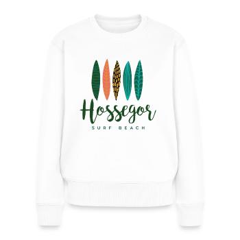 Hossegor surf beach - Women's Premium Organic Jumper - white - Front - Julia (174cm)