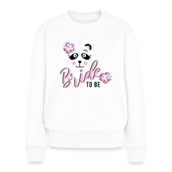 Bride Panda JGA Wedding Bride Team Group Shirt 1 - Women's Premium Organic Jumper - white - Front - Julia (174cm)