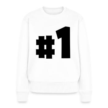 Top 1 - Frauen Premium Bio Pullover - Weiß - Vorne - Julia (174cm)