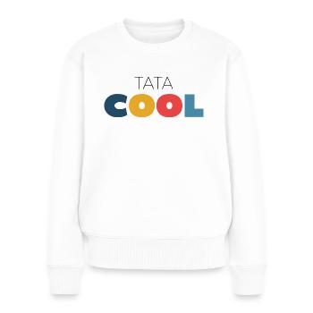 Tata cool - Pull Premium bio Femme - blanc - Devant - Julia (174cm)