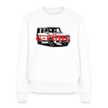 G Klasse / G-Fühl - Frauen Premium Bio Pullover - Weiß - Vorne - Julia (174cm)