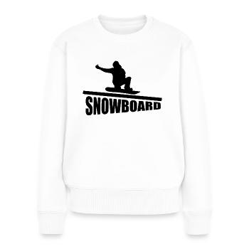 Snowboard Snowboarder - Pull Premium bio Femme - blanc - Devant - Julia (174cm)