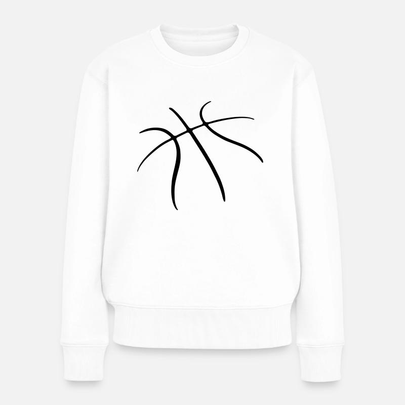 Basketball - Frauen Premium Bio Pullover - Weiß