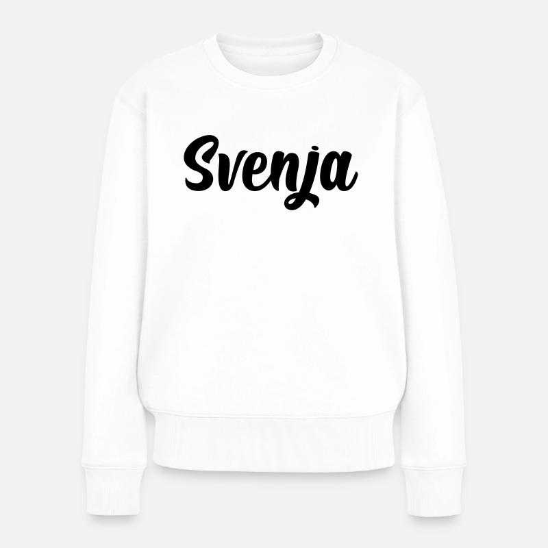 Svenja - Frauen Premium Bio Pullover - Weiß