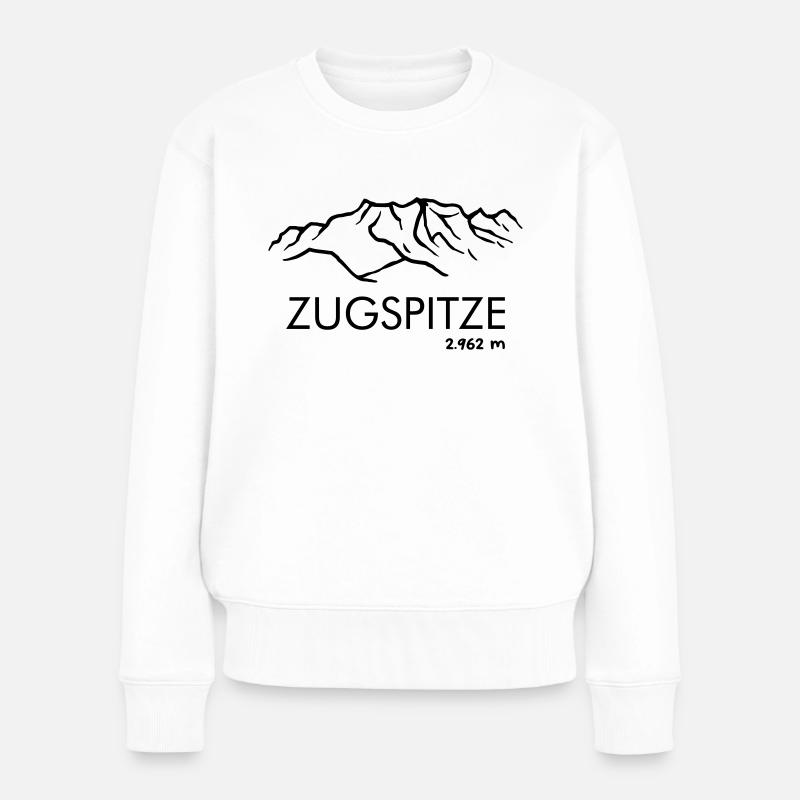 Zugspitze - Frauen Premium Bio Pullover - Weiß